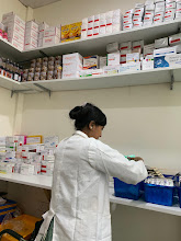 In-clinic pharmacy stocked with TB medication